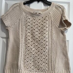 LOFT Women's Beige Cable Knit Sweater